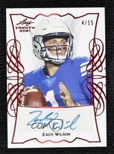 2021 Leaf Trinity Portraits Red Spectrum 4/15 Zach Wilson #TPA-ZW1 Auto 7m3