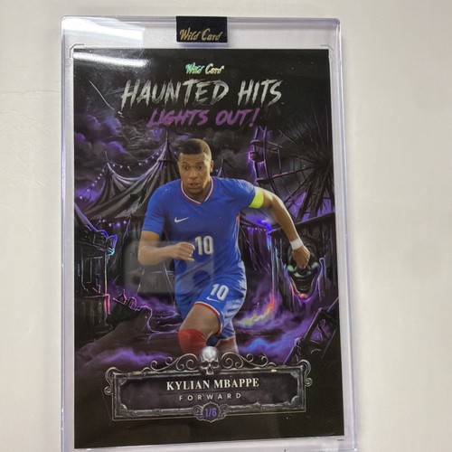 Wild Card Haunted Hits Lights Out! Kylian Mbappé France Serial Numbered 1/6 #85B