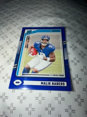 2024 Panini Donruss - Rated Rookie Malik Nabers #383 Blue Press Proof (RC)