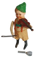 Schuco Blechspielzeug-Tanzfigur🎶Tiroler Geigenspiele🎻1930er|Uhrwerk OK✅