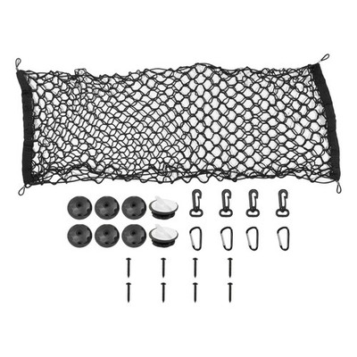 1 Set Car Cargo Net 4 x Hook 4 x Button Hole 4 x Screws 43.3''x15.7''