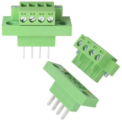 2 Sets Bulkhead Plug-in Terminal Block 5.08mm 4Pin Bulkhead Pin Header Connec...