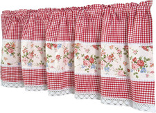 Bunt Blumen Spitze Scheibengardine Bistrogardine Landhaus Modern