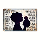 Vintage Cat Lady Wall Art Tin Metal Signs Home Décor 12x8 Inch Rustic Cat Owner