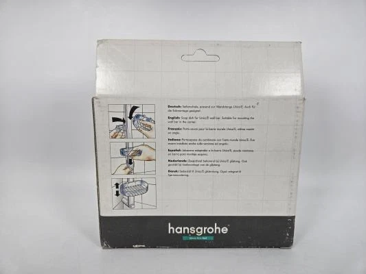 Jabonera Hansgrohe para barra de pared Unica'E 28685 transparente Cassetta'E hecha en Alemania nueva en caja Foto 2 de 4