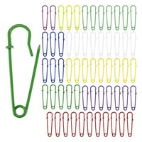 60 Stk. 5Cm Sicherheitsnadeln FüR Mode/NäHen/Diy, Federriegel [Bunt]