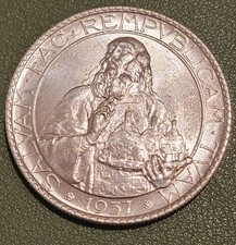 San Marino 20 Lire in Argento 1937