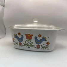 Vintage Corning Ware Country Festival A-1-1/2-B Casserole Dish w Lid