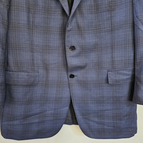 Cappotto sportivo uomo Ermenegildo Zegna tg 46R blu a quadri Milano Achillfarm lana seta - Foto 15 di 18