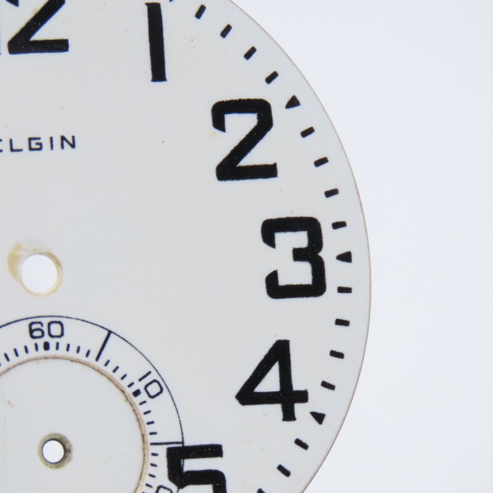 Elgin 16 Size B. W. Raymond 16 Size “Railroad” Enamel Pocket Watch Dial ...