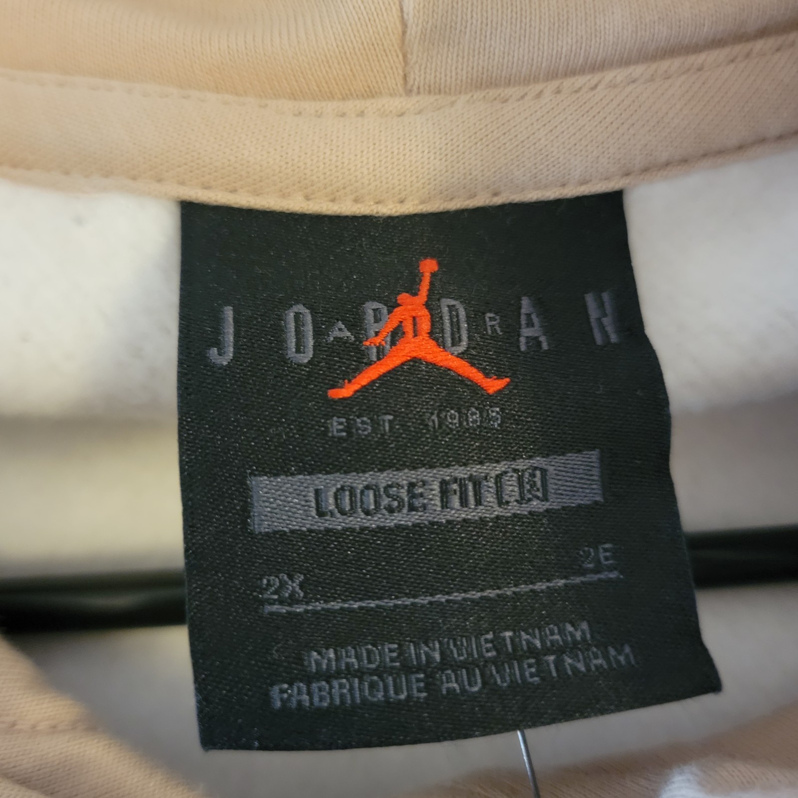 Jordan Jumpman Beige Cloud Print Pullover Hoodie Women's 2X Plus Loose Fit thumbnail 5