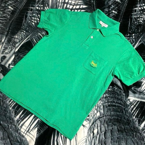 Celine, Celine Vintage 80S French Short Sleeve Polo Shirt Neon Limited Edition Popular L