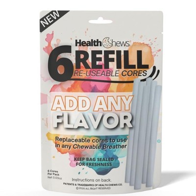 Health Chews Quit Smoking Aid Refill Cores 6 MULTIPLE Aromatherapy Sticks
