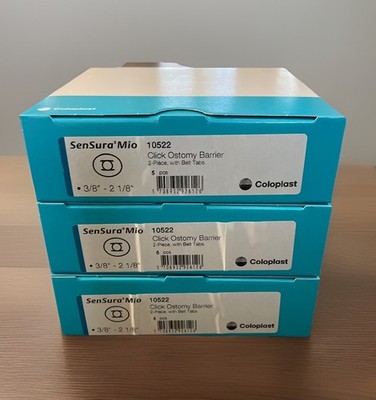 Lot Of 3 Coloplast SenSura Mio Click Ostomy Skin Barrier 60 mm Flange 5 per Box
