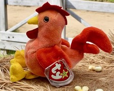 Doodle The Rooster w/Canadian Tush/Name in Caps/PVC TY Beanie Baby