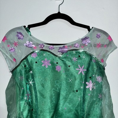 Disney Store Elsa Frozen Fever Spring Green Dress Costume Parks Size 9/10 |  eBay