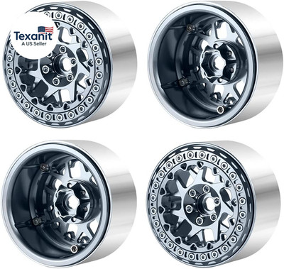 2.2'' Beadlock Wheels 35Mm RC Car Aluminum Rims for AXIAL Wraith RR10 TRX4 1/10Th