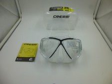 NEW CRESSI WIDE VIEW PANO 4 CLEAR  BLACK SCUBA DIVE DIVING MASK WITH CARRY CASE
