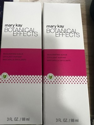 2 Mary Kay Botanical Effects Invigorating Face Scrub 3 fl oz Oil-Free Made USA