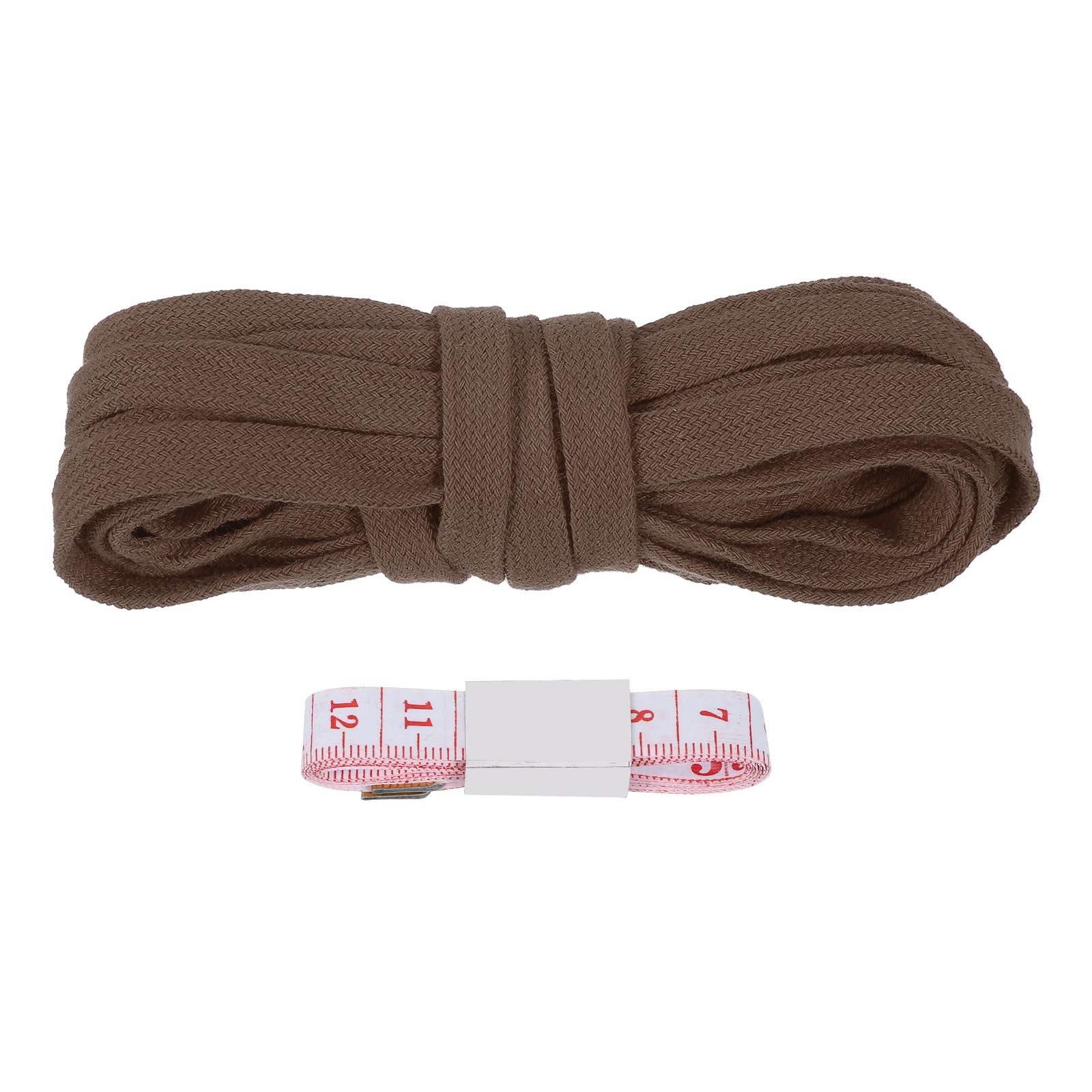 Cordón plano de 10mm x 5 yardas para reemplazo con regla, marrón oscuro