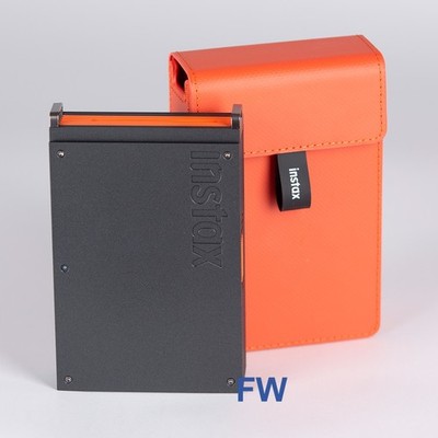 Fujifilm Instax Mini Link + Plus black & orange + Tasche Akku Fotodrucker Set