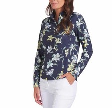 NWT Puma Women's You-V Lily Floral Quarter Zip Golf Pullover Size 2XL