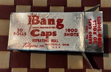 Vintage KILGORE BANG CAPS FOIL EMPTY BOX 20 Rolls 1000 Shots Roll Caps