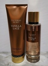 2 Pcs Set Victoria's Secret Vanilla Lace Fragrance Mist Body Spray  Lotion New