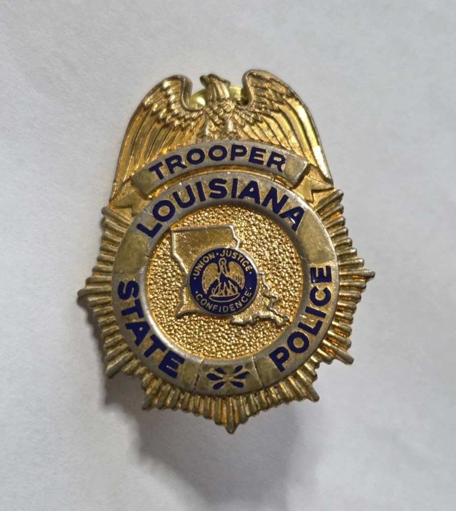 LOUISIANA * 1940-1952 * Hat Badge POLICE Polizei Abzeichen USA Mützenabzeichen