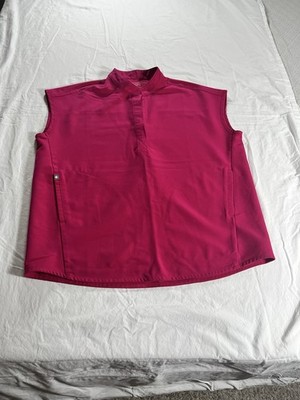 Figs XS Scrub Top Womens Threads for Threads V-Neck Technical Collection Pink