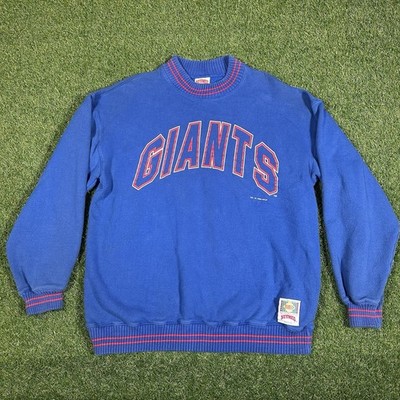 Vintage New York Giants Blue Crewneck Sweatshirt 1993 Large NFL Nutmeg Made USA