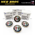 Genuine Alfa Romeo Centre Wheel Cap Set Badges 50mm 916 Spider 145 146 Mito