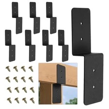 CNQLIS 3"x 5" Z Bracket, 8 Pcs Z-Shape Pergola Brackets, Heavy Duty Carbon St...