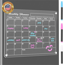 Magnetic Calendar for Refrigerator Dry Erase Wall Planners 15.2"X11.2" Magnet Fr