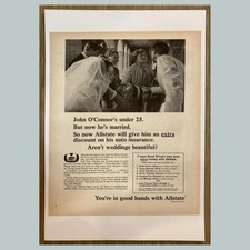 #0148 - 17A 1965 Allstate Insurance -Laminated Vintage Magazine Ad-11x17 Vintage