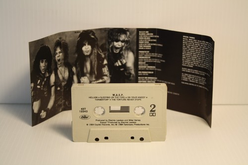 W.A.S.P. - WASP (Cassette, 1984) 4XT-12343, White Shell, Columbia House, TESTED - Picture 3 of 3
