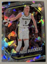 2025 Panini Prizm WNBA Paige Bueckers #5 Cracked Ice RC Buckets