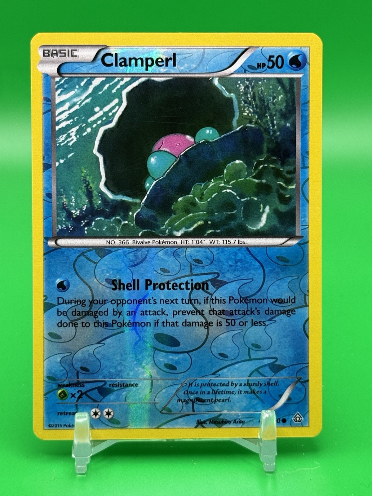 Pokemon - Clamperl - 49/160 - Primal Clash Reverse Holo NM Free Shipping A5