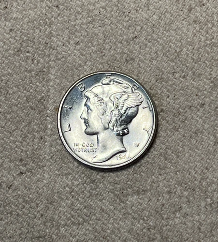 1944 United States Toned Silver Mercury Dime - BU Uncirculated