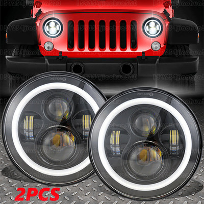NUVISION FOR 07-18 WRANGLER H6024 7'' ROUND LED REFLECTOR SEALED BEAM HEADLIGHTS