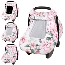 Pea Pod Baby Girl Floral Infant Car Seat Cover Canopy - Breathable  Soft