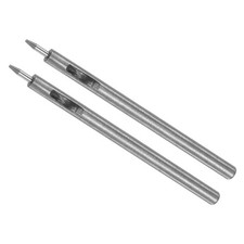 2pcs Leather Hole Punch, 0.8mm Button Dia. 6mm Shank, Steel Round Punch