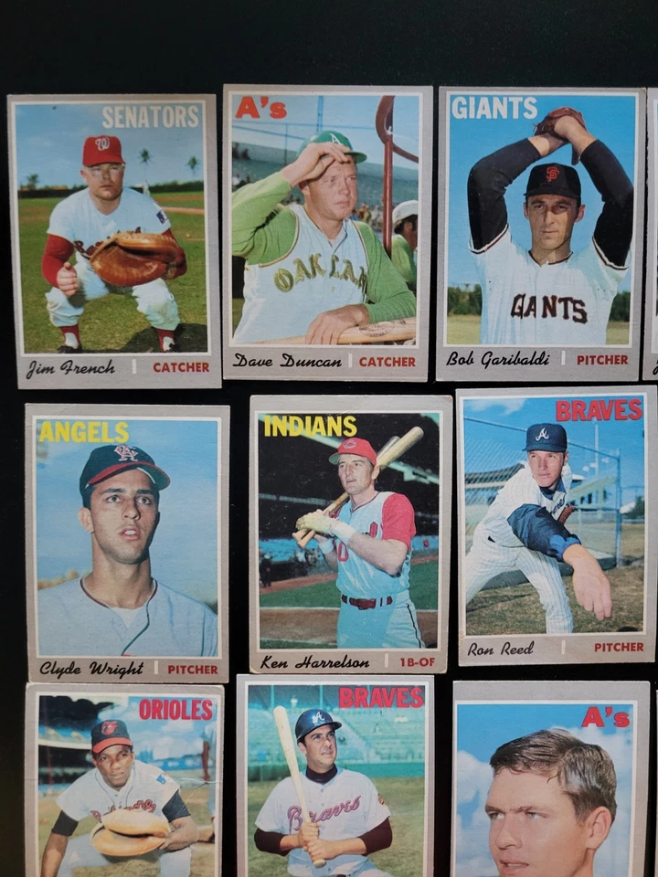Лот бейсбольных карточек 1970 Topps - 19 редких высоких номеров - Дэйв Данкан | Рон Рид - Изображение 2 из 4