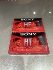 Sony High Fidelity HF 90 Minute Audio Recording Blank Cassette Tapes NEW 2 Pack