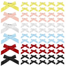 Jeffdad 60Pcs Mini Cute Bow Hair Clips, Small Hair Bows for Women, Ribbon Bow...