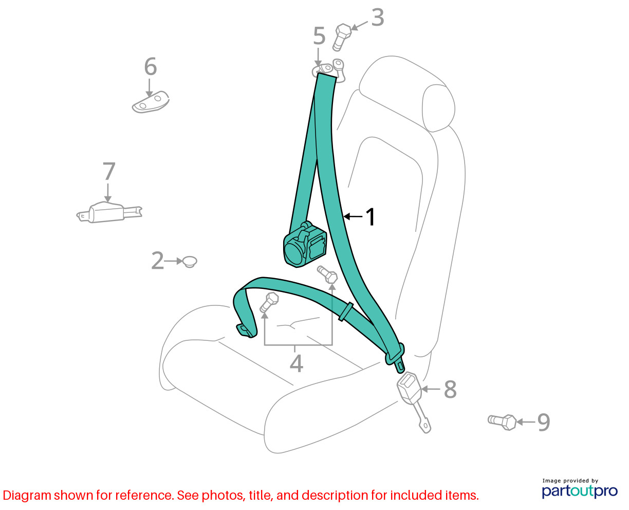 Audi R8 LMS Evolution 2008-2010 Front Left Seat belt retractor Black