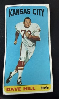 TOPPS PRO 102 DAVE HILL FOOTBALL KANSAS CITY CHIEFS TACKLE
