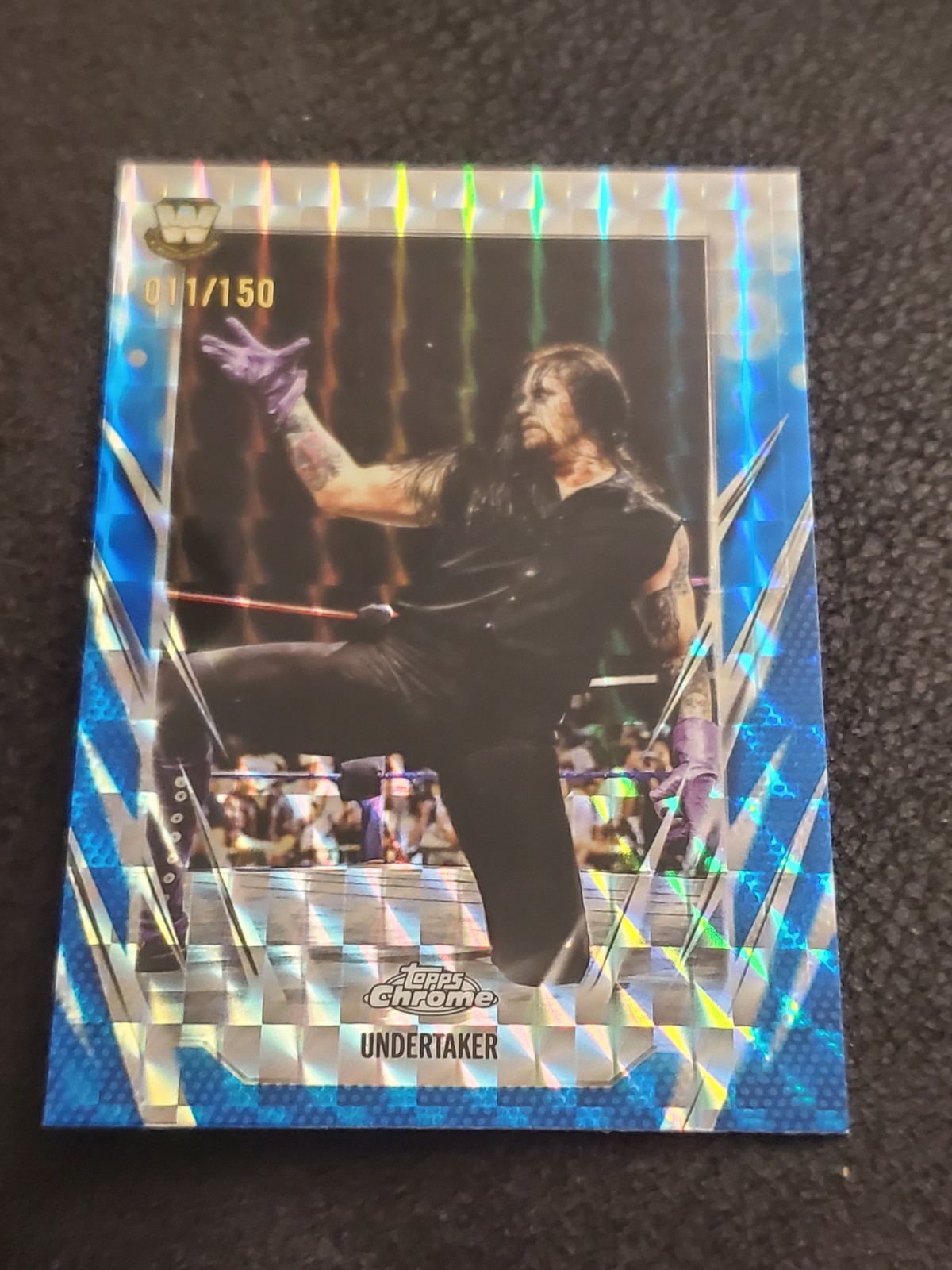 2026 Topps Chrome WWE THE UNDERTAKER Blue Geometric Refractor /150 #3