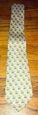 Vintage Vineyard Vine Silk Mens Necktie Tie Yellow Sailboat Boat Ship Clouds