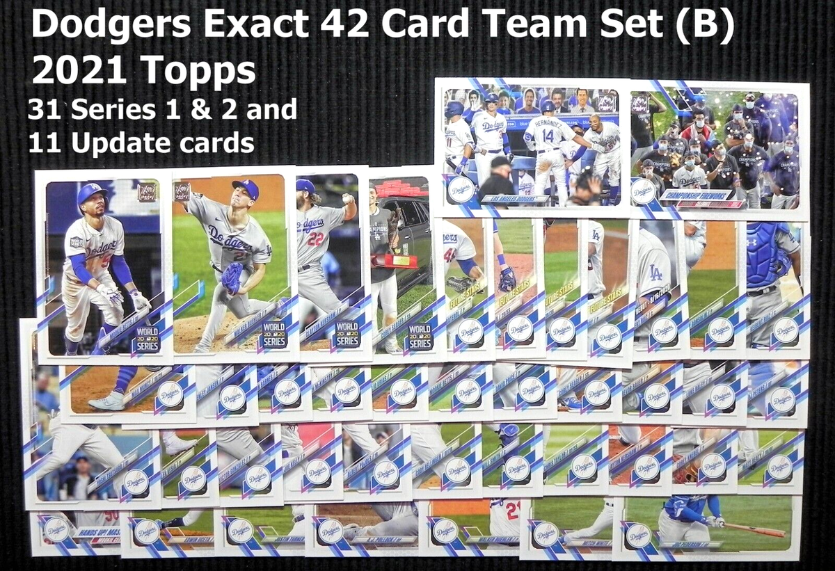 Dodgers 2021 Topps 42-Card Team Set (Ser 1-2 Updates)